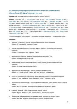 An integrated language-vision foundation model for conversational diagnostics and triaging in primary eye care