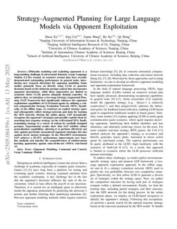 Strategy-Augmented Planning for Large Language Models via Opponent Exploitation