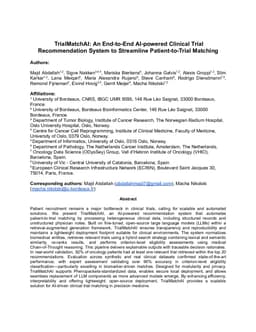 TrialMatchAI: An End-to-End AI-powered Clinical Trial Recommendation System to Streamline Patient-to-Trial Matching