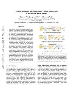 Learning Advanced Self-Attention for Linear Transformers in the Singular Value Domain