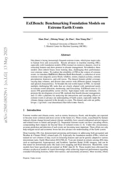 ExEBench: Benchmarking Foundation Models on Extreme Earth Events