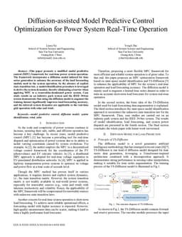 Diffusion-assisted Model Predictive Control Optimization for Power System Real-Time Operation