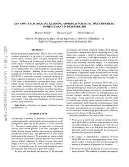DFA-CON: A Contrastive Learning Approach for Detecting Copyright Infringement in DeepFake Art