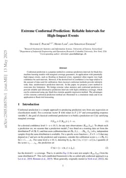 Extreme Conformal Prediction: Reliable Intervals for High-Impact Events