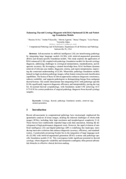 Enhancing Thyroid Cytology Diagnosis with RAG-Optimized LLMs and Pa-thology Foundation Models
