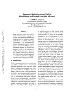 Resource-Efficient Language Models: Quantization for Fast and Accessible Inference