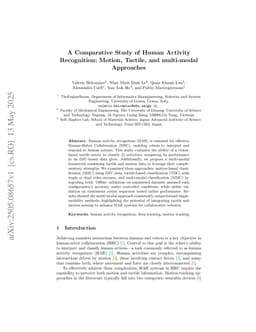 A Comparative Study of Human Activity Recognition: Motion, Tactile, and multi-modal Approaches