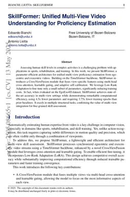 SkillFormer: Unified Multi-View Video Understanding for Proficiency Estimation