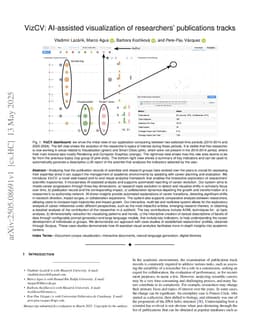 VizCV: AI-assisted visualization of researchers' publications tracks