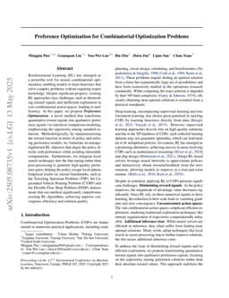 Preference Optimization for Combinatorial Optimization Problems