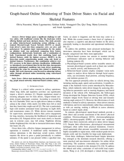 Graph-based Online Monitoring of Train Driver States via Facial and Skeletal Features