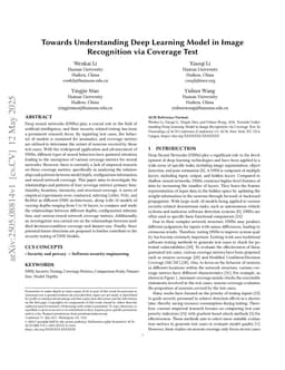 Towards Understanding Deep Learning Model in Image Recognition via Coverage Test