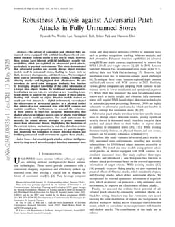 Robustness Analysis against Adversarial Patch Attacks in Fully Unmanned Stores