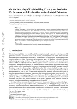 On the interplay of Explainability, Privacy and Predictive Performance with Explanation-assisted Model Extraction