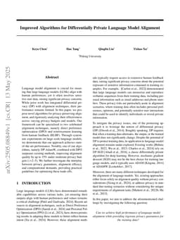 Improved Algorithms for Differentially Private Language Model Alignment