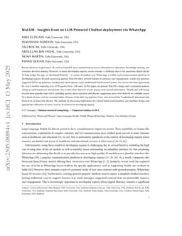 WaLLM -- Insights from an LLM-Powered Chatbot deployment via WhatsApp