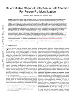 Differentiable Channel Selection in Self-Attention For Person Re-Identification