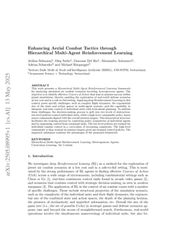 Enhancing Aerial Combat Tactics through Hierarchical Multi-Agent Reinforcement Learning