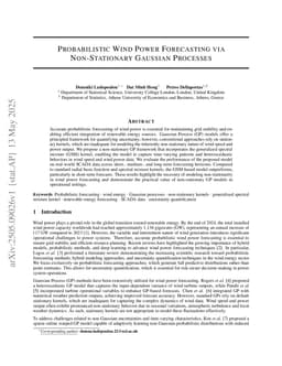 Probabilistic Wind Power Forecasting via Non-Stationary Gaussian Processes
