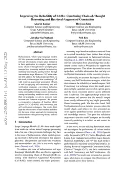Improving the Reliability of LLMs: Combining CoT, RAG, Self-Consistency, and Self-Verification
