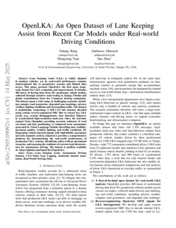 OpenLKA: An Open Dataset of Lane Keeping Assist from Recent Car Models under Real-world Driving Conditions