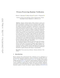 Privacy-Preserving Runtime Verification