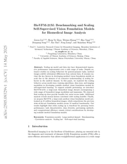 BioVFM-21M: Benchmarking and Scaling Self-Supervised Vision Foundation Models for Biomedical Image Analysis