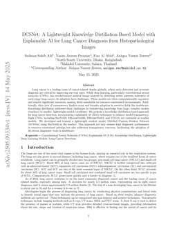 DCSNet: A Lightweight Knowledge Distillation-Based Model with Explainable AI for Lung Cancer Diagnosis from Histopathological Images