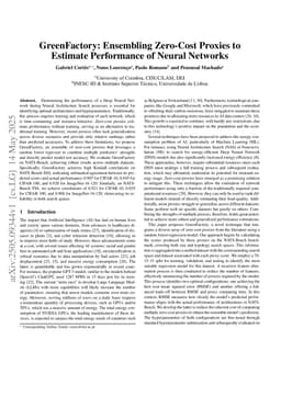 GreenFactory: Ensembling Zero-Cost Proxies to Estimate Performance of Neural Networks