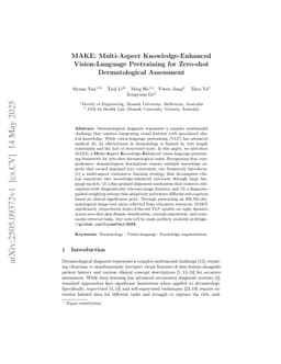 MAKE: Multi-Aspect Knowledge-Enhanced Vision-Language Pretraining for Zero-shot Dermatological Assessment