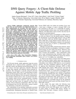 DNS Query Forgery: A Client-Side Defense Against Mobile App Traffic Profiling