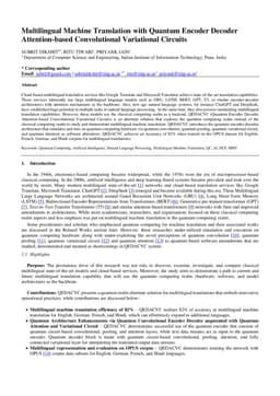 Multilingual Machine Translation with Quantum Encoder Decoder Attention-based Convolutional Variational Circuits