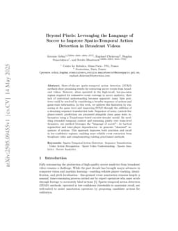 Beyond Pixels: Leveraging the Language of Soccer to Improve Spatio-Temporal Action Detection in Broadcast Videos