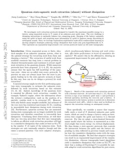 Quantum state-agnostic work extraction (almost) without dissipation