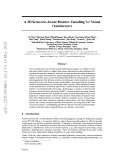 A 2D Semantic-Aware Position Encoding for Vision Transformers