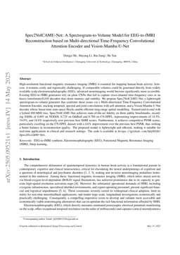 Spec2VolCAMU-Net: A Spectrogram-to-Volume Model for EEG-to-fMRI Reconstruction based on Multi-directional Time-Frequency Convolutional Attention Encoder and Vision-Mamba U-Net