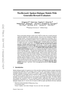 WavReward: Spoken Dialogue Models With Generalist Reward Evaluators
