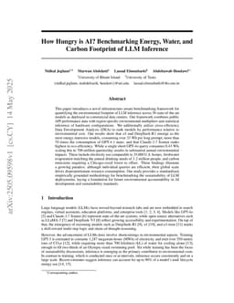 How Hungry is AI? Benchmarking Energy, Water, and Carbon Footprint of LLM Inference