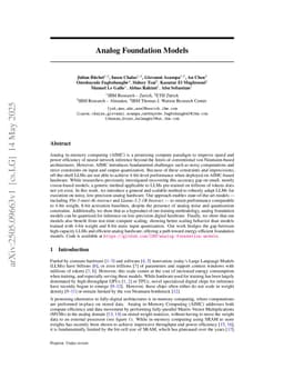 Analog Foundation Models