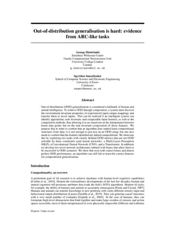 Out-of-distribution generalisation is hard: evidence from ARC-like tasks
