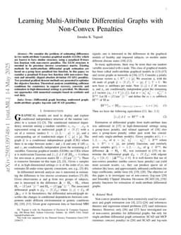 Learning Multi-Attribute Differential Graphs with Non-Convex Penalties