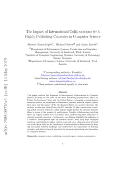 The Impact of International Collaborations with Highly Publishing Countries in Computer Science
