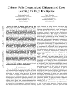 Chisme: Fully Decentralized Differentiated Deep Learning for Edge Intelligence