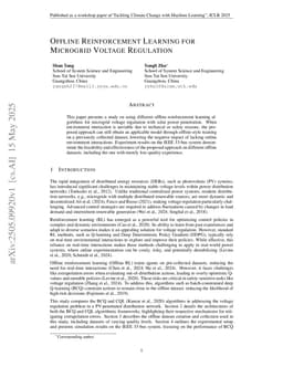 Offline Reinforcement Learning for Microgrid Voltage Regulation