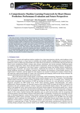 A Comprehensive Machine Learning Framework for Heart Disease Prediction: Performance Evaluation and Future Perspectives