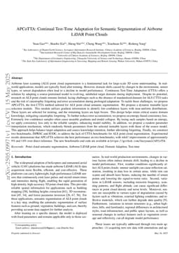APCoTTA: Continual Test-Time Adaptation for Semantic Segmentation of Airborne LiDAR Point Clouds