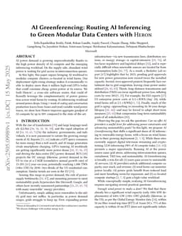 AI Greenferencing: Routing AI Inferencing to Green Modular Data Centers with Heron