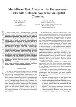 Multi-Robot Task Allocation for Homogeneous Tasks with Collision Avoidance via Spatial Clustering