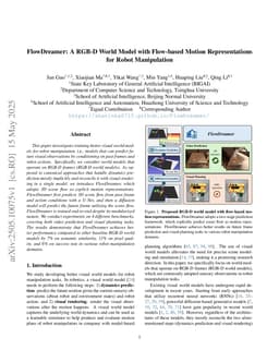 FlowDreamer: A RGB-D World Model with Flow-based Motion Representations for Robot Manipulation