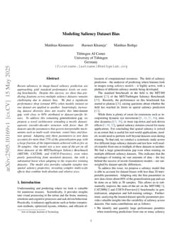 Modeling Saliency Dataset Bias